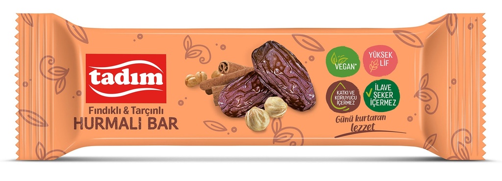 TADIM Haselnuss Zimt Datteln Riegel 40gr