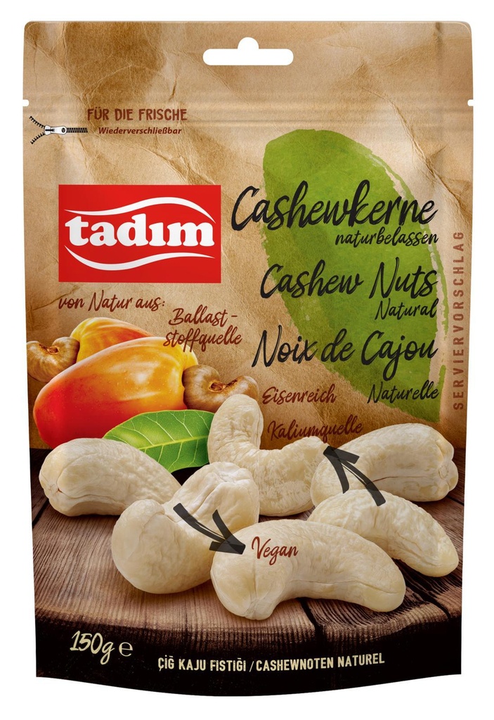 150 GR. CASHEWKERNE NATURBELASSEN 